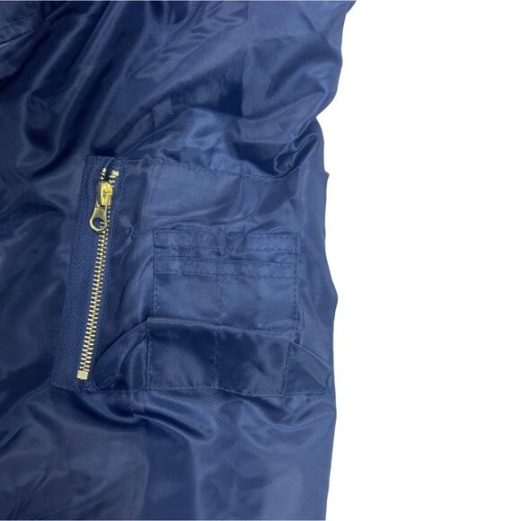 Men's Mao’s Eagle Blue and Orange Bomber Jacket Sz L - NWT - Picture 6 of 14